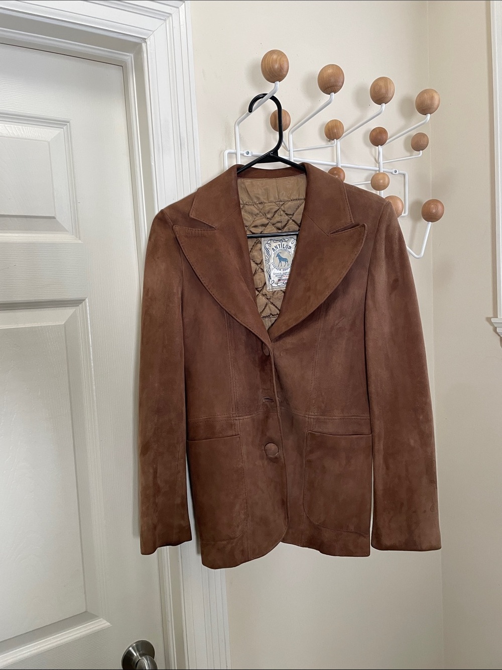 Antelope Vintage 90s Y2K Western Suede Tailored Women's Blazer Jacket Brown - S